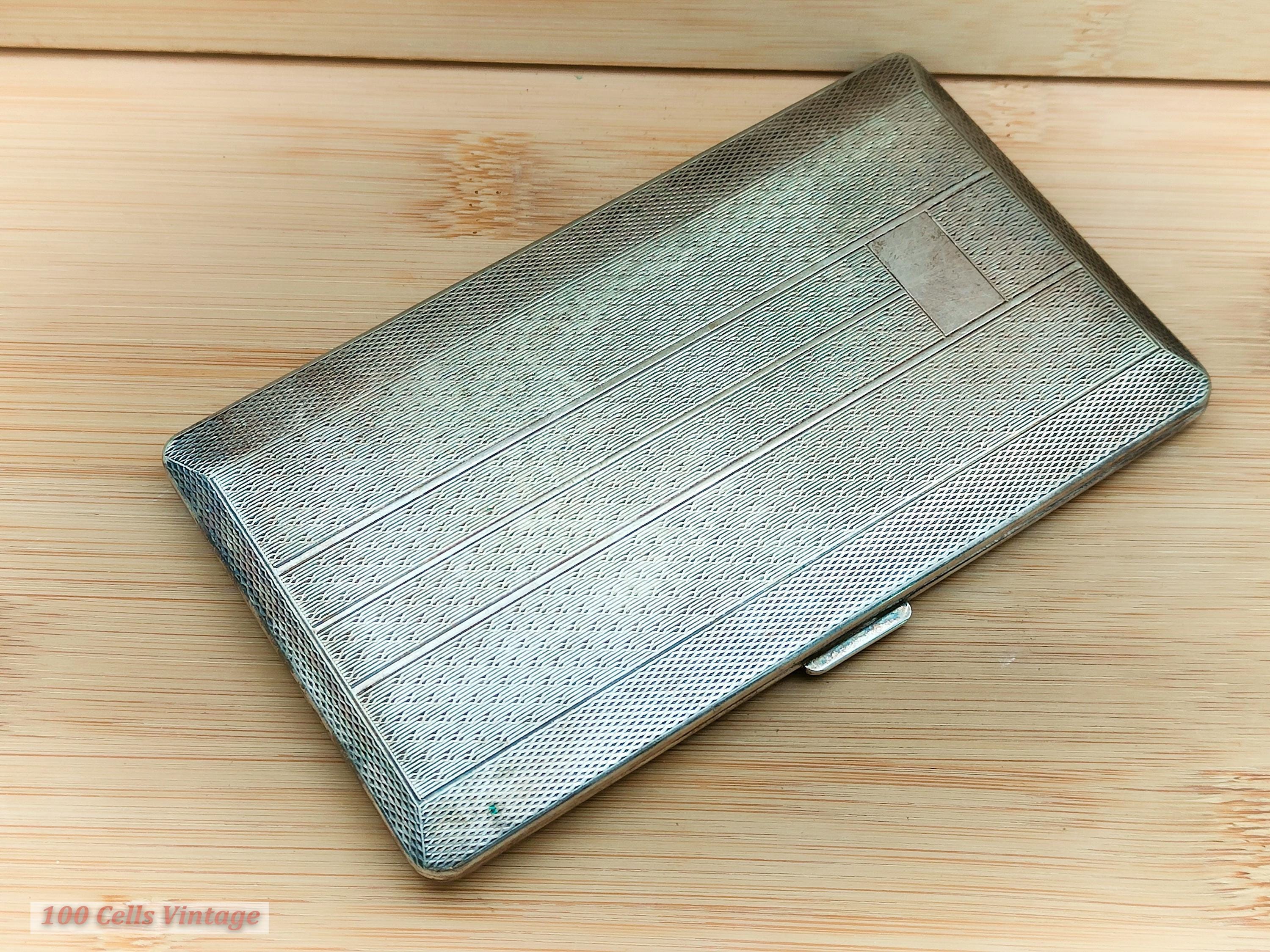 純銀　ビンテージ　シガレットケース 週末セール 純銀 ビンテージ シガレットケース フランス製アールデコ