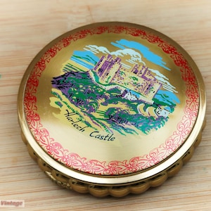 Harlech Castle AS SEEN-Vintage Make Up/Powder Compact-0gr, compact mirror, vintage compact, handheld mirror, vintage vanity
