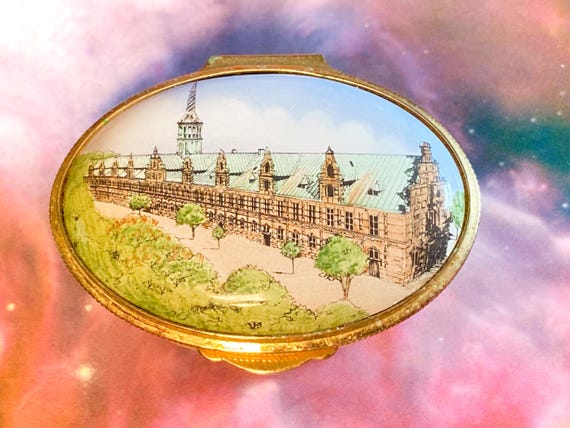 Senior Falcon Convention Allied Dunbar Staffordshire Enamels-vintage pill box View 2