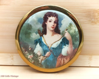 Pygmalion Lady Archer Large (9cm) Vintage Dames Poeder Compact -0te