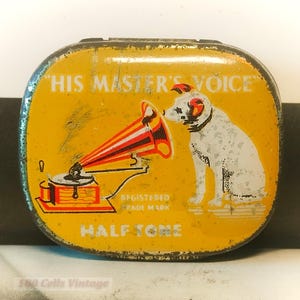 His Masters Voice/HMV Half Tone ヴィンテージ 空蓄音機針 ブリキ製