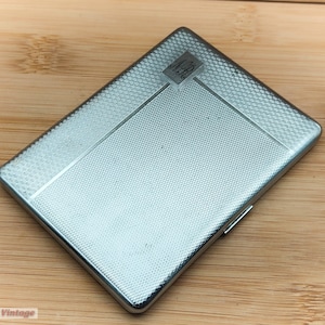 Emu Marke Art Deco Silber Ton Vintage Zigarettenetui-Tobacciana-0gr