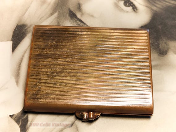 Stratton art deco gold tone rectangular Vintage P… - image 2