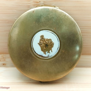 Yardley Small (5cm)-Vintage Ladies Powder Compact -0pi, compact mirror, vintage compact, handheld mirror, vintage vanity