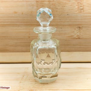 Glass 11cm-Vintage Collectable Perfume/Scent Bottle-cd