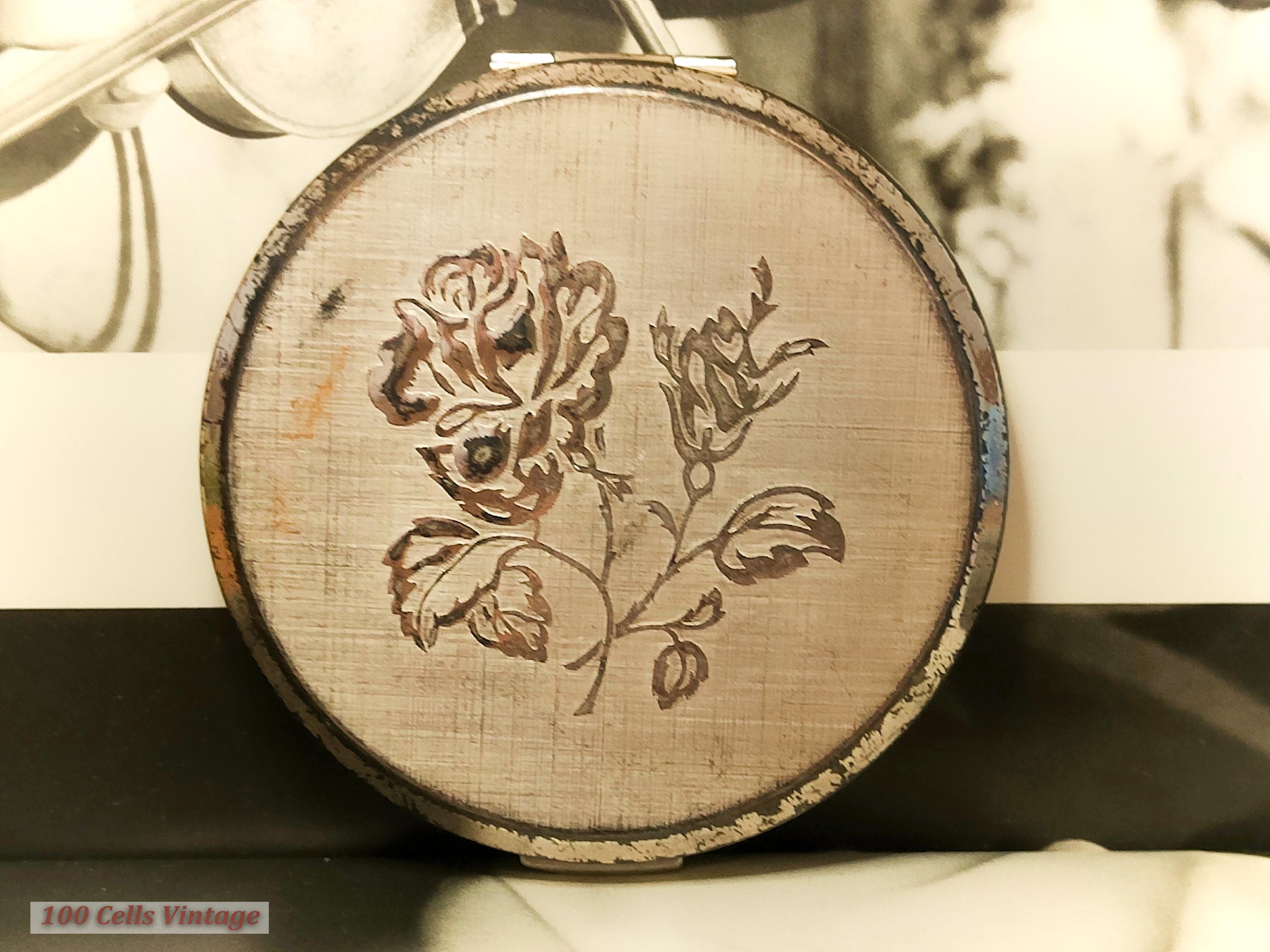 ストラットン シルバートーン ローズフローラル - ヴィンテージ