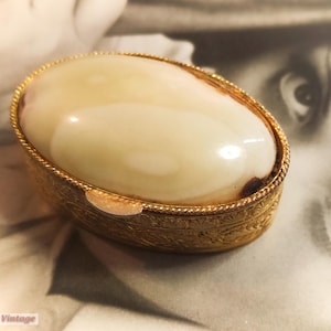 Pale green marble onyx agate-5cm-Vintage Marble Pill Box-trinket/snuff box 0o keepsake box, jewelry box, trinket box, treasure box