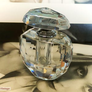 Clear AS SEEN-7cm-Vintage Crystal Perfume Bottle-202
