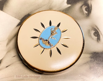 Polvos compactos vintage del Real Cuerpo de Señales, la novia militar.