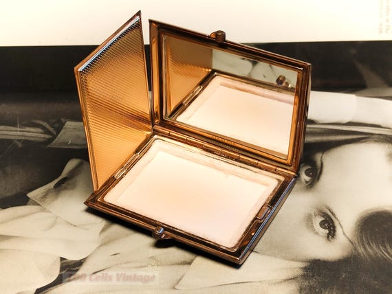 Stratton art deco gold tone rectangular Vintage P… - image 4