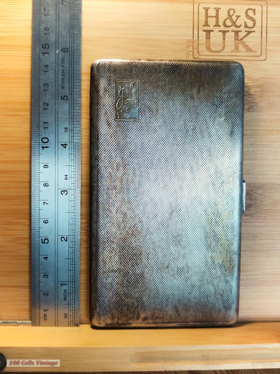 marvelous cigarette Buy Marvelous Patina Distressed Silver Tone Vintage Cigarette  Case-tobacciana-205 Online in India