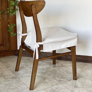 Custom Dining Chair Seat Cover|100% Cotton Handmade Slipcover|Fits Round,Square or any shape Chair|French Country,Farmhouse,Shabby Chic,Boho