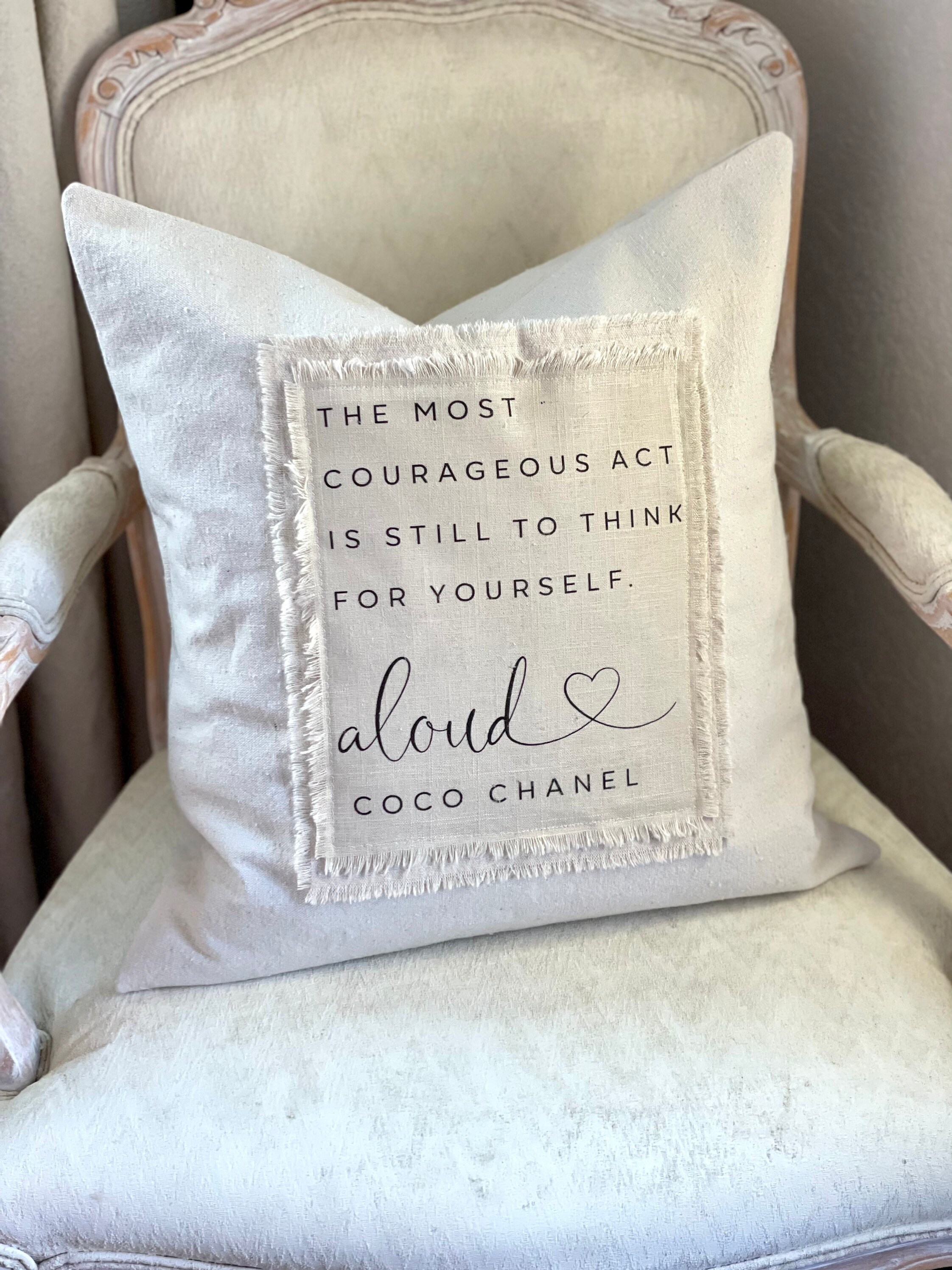 Throw Pillow Crafted From Vintage Chanel