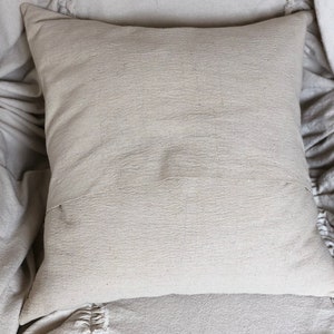 Custom Handmade Pillow Cover with SayingLove you moreIvory image 8