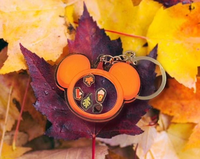 Pumpkin Mickey Shaker Keychain | Fall, Autumn, Not so Scary