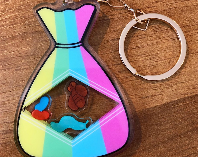 Magic Candy Shaker Keychain | Wizard School Gift | Spellbound Accessories | Enchanted Sweets Keychain