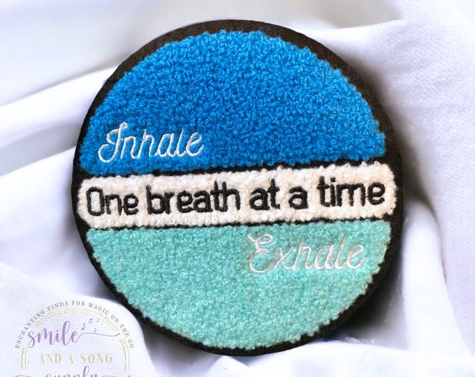 Inhale Exhale Chenille Patch | Iron On/Sew On Jacket, Bags, Jeans