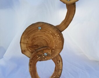 Ostrich Puzzle, Wood Slice Puzzles, 3D Wood Slice Puzzles, 3D Puzzles, Wood Slice Art, Wood Slice Crafts, Upcycled Trees, Recycled Trees