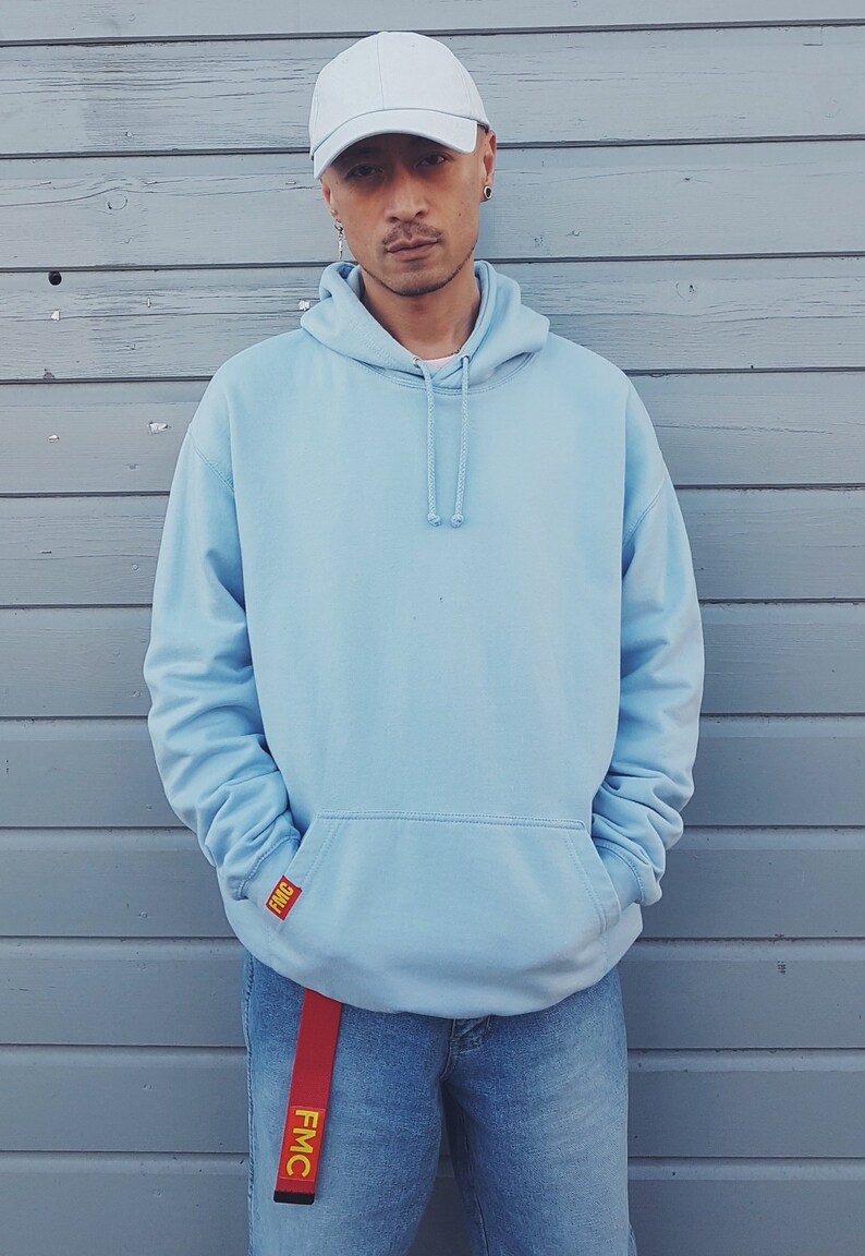 light blue plain hoodie