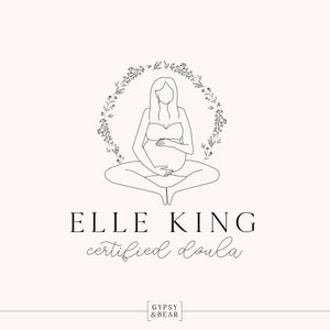 Premade Doula Logo, Birth Logo, Midwife Logo, Doula Logo, Hand Drawn Logo, Motherhood Logo, Birth Photography, Logo Design