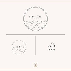 Premade Branding Kit, Premade Logo, Water Logo, Coastal Logo, Travel Logo, Sea Logo, Nautical Logo, Business Kit, Branding Set