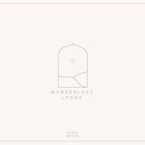 Logo prefabbricato, Logo disegnato a mano, Logo Boho, Boheme, Logo astratto, Logo minimale, Logo di viaggio, Logo del deserto, Logo marocchino