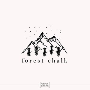 Premade Mountain Logo, Nature Logo, Boho Logo, Wild Logo, Outdoor Logo, Photography Logo, Branding Logo, Simple Logo