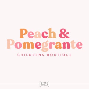 Logo prefabbricato, Logo stravagante, Logo colorato, Logo vintage, Logo giocoso, Logo per bambini, Logo per bambini, Logo per bambini