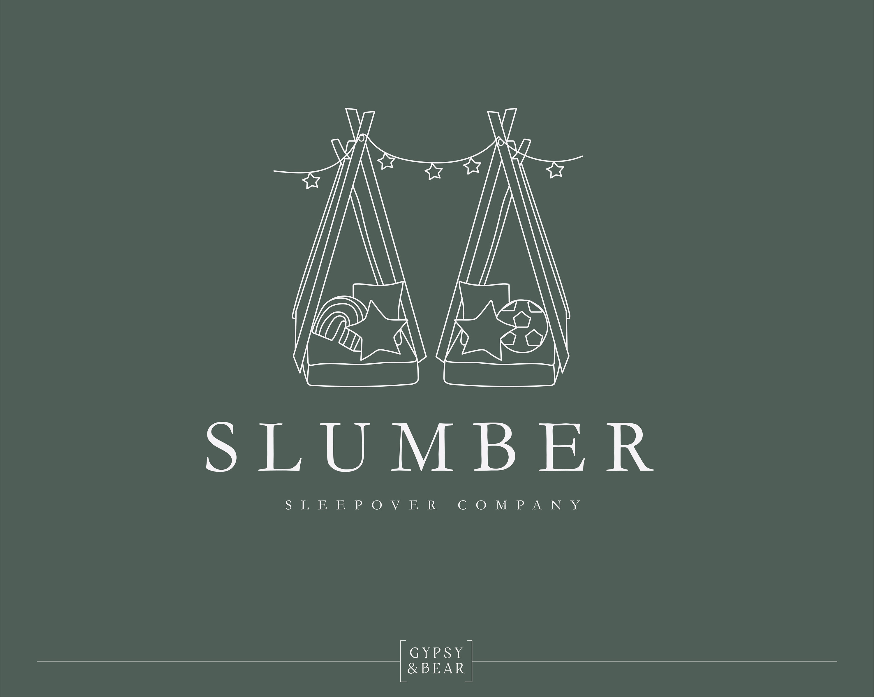 Premade Logo, Hand Drawn Logo, Tent Logo, Teepee Logo, Sleepover Logo ...