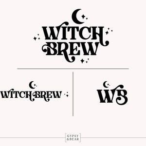 Premade Logo Set, Hand Drawn Logo, Mystic Logo, Witchy Logo, Witchy Logo Set, Branding Kit, Complete Logo Kit, Mystic, Moon, Stars, Tarot