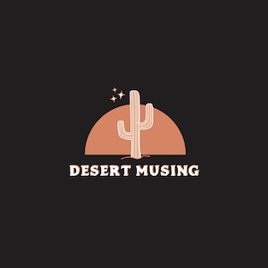 Premade Logo Design, Cactus Logo, Desert Logo. Cowgirl Logo, Western Logo, Country Logo Design, Hand Drawn Logo Design
