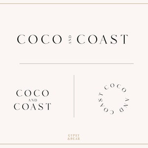 Premade Logo, Branding Kit, Modern Logo, Minimal Logo, Minimalist Logo, Boho Logo, Photography Logo, Boutique Logo, Organic Logo, Boutique