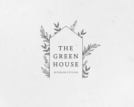Premade Logo Greenhouse Logo Botanic Logo Floral Logo Etsy