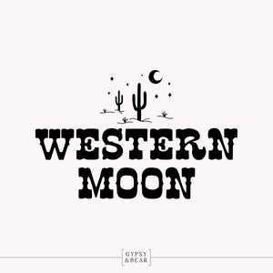 Logo prefabbricato, Logo occidentale, Logo disegnato a mano, Logo cactus, Logo del deserto, Logo Boho, Logo paese, Marchio, Logo aziendale, Logo boutique