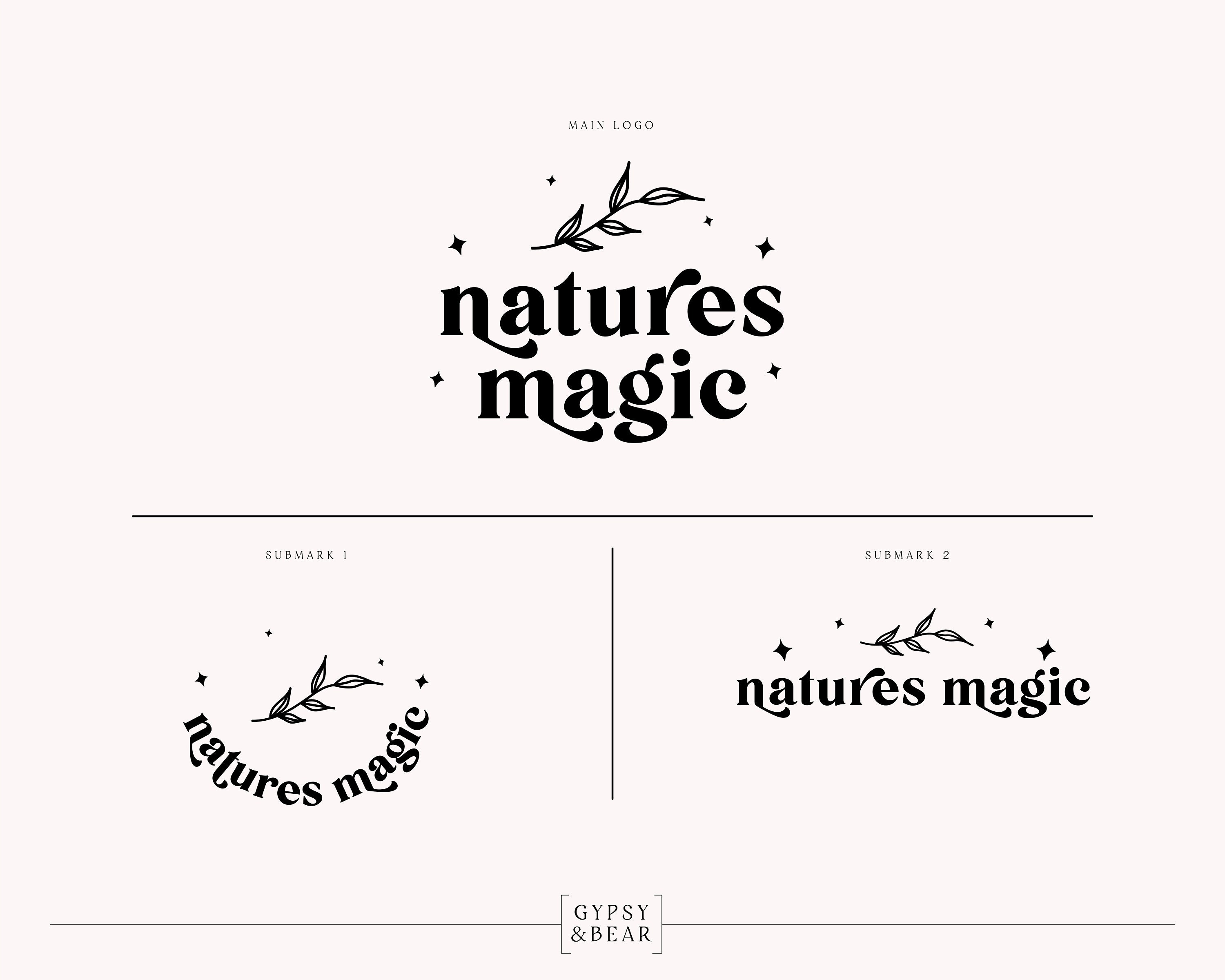 Premade Branding Kit Logo Branding Kit Submarks Boho Logo Etsy