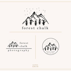 Premade Mountain Logo Kit, Outdoor Logo, Travel Logo, Photography Logo, Adventure Logo, Wild Logo, Boho Logo, Bohemian Logo, Nature Logo