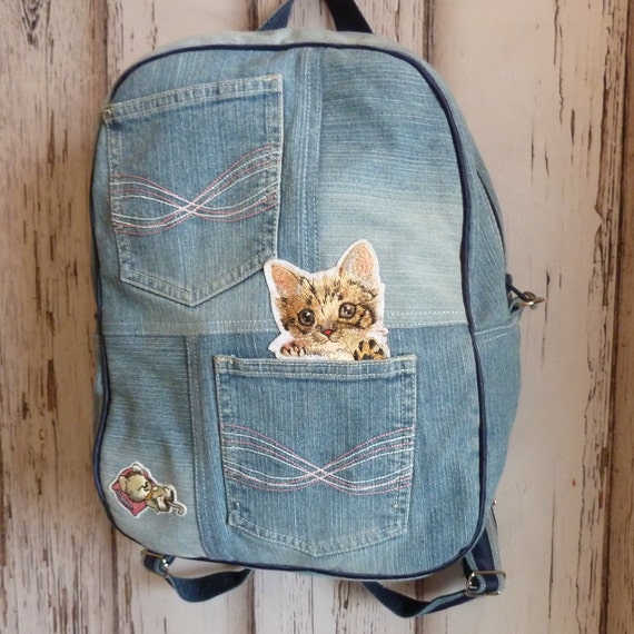 denim backpack for girls