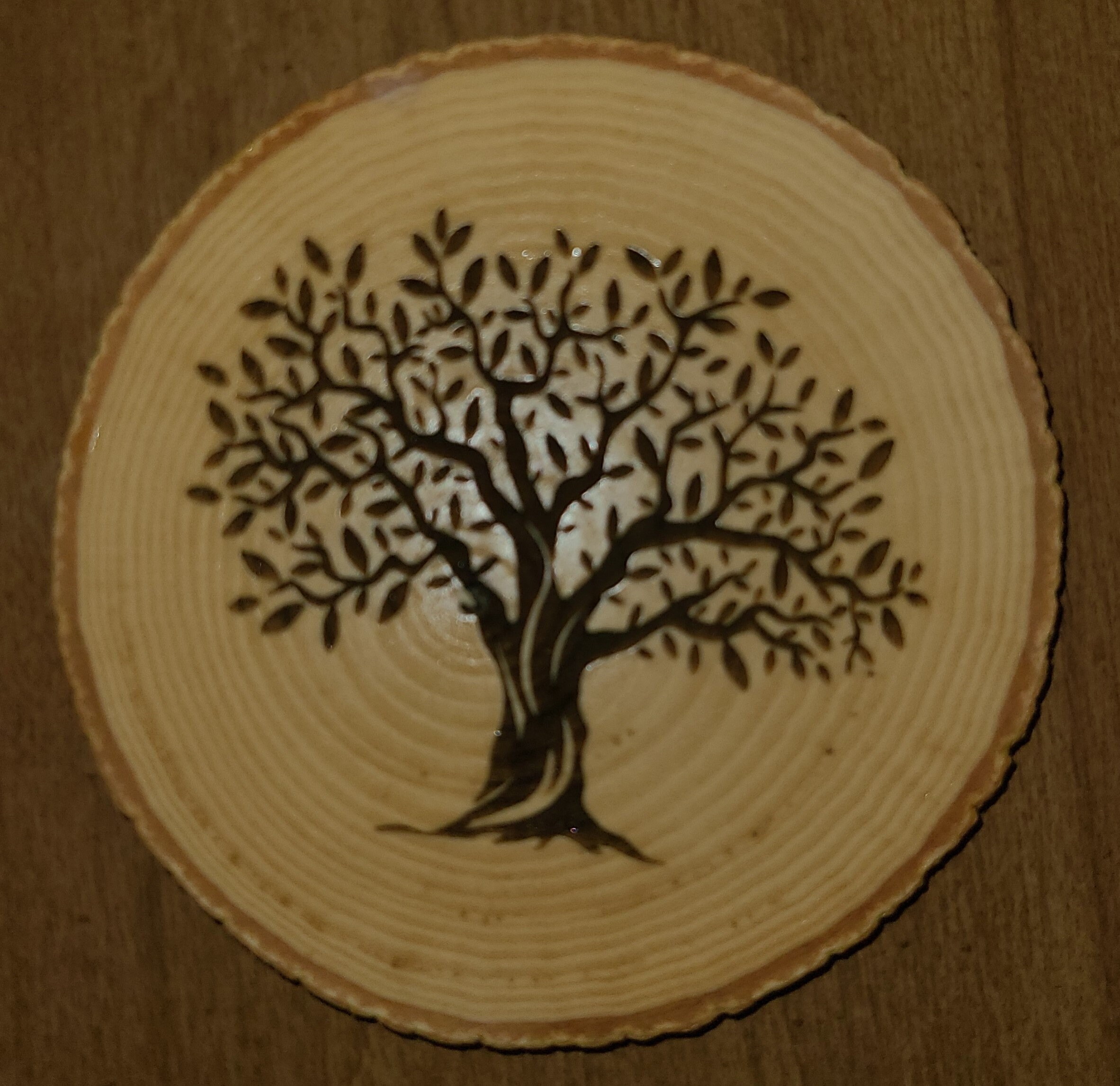 Set of 4 Wood Tree Coasters Etsy UK