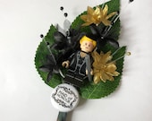 Handmade Lego Maid of Honour - Buffy the Vampire Slayer - Wedding Buttonhole / Boutonnieres