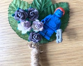 Handmade Lego - Mystique - X-Men - Marvel - Superhero - Wedding Buttonhole / Boutonnieres