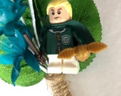Handmade Lego - Draco Malfoy - Slytherin - Quidditch - Harry Potter - Wedding Buttonhole / Boutonnieres