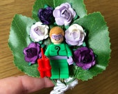Handmade Lego Riddler - Batman - DC Comics - Wedding Buttonhole / Boutonnieres
