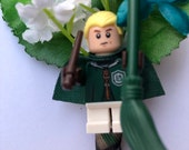 Handmade Lego - Draco Malfoy - Slytherin - Quidditch - Harry Potter - Wedding Buttonhole / Boutonnieres