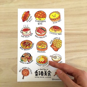 Pegatinas de comida de Hong Kong