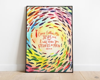 Sea of Fishes - Quote A3 Print
