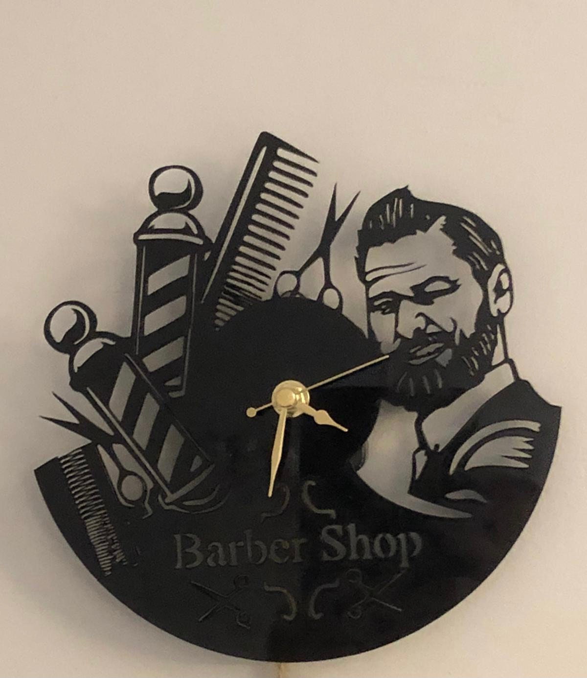 Barber shop barbers acrylic clock Etsy