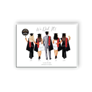 Personalised Graduation Print, Graduation Friends Gift, University Graduation Boy| Male Print, Gifts For Her| Him, Custom Graduation Gift