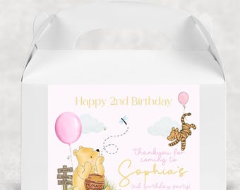 Personalised Winnie the Pooh Treat Box: Birthday Party Favor