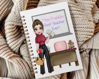 Quaderno personalizzato per insegnanti: clipart personalizzate, regalo di fine anno