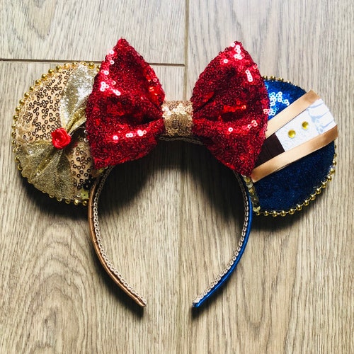 Belle and Beast mouse ears Disney inspired handmade Minnie ears